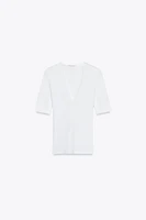T-SHIRT EN COTON DÉLAVÉ