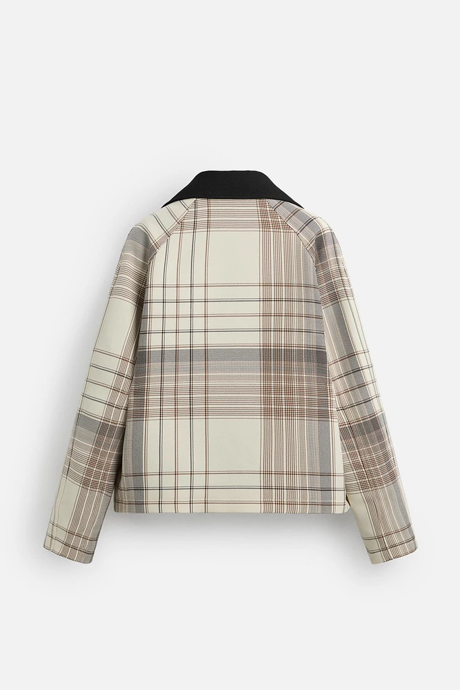 TRENCH CROPPED FIT À CARREAUX ÉDITION LIMITÉE