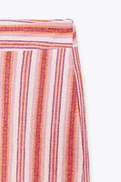 STRIPED WIDE RUSTIC PANTS