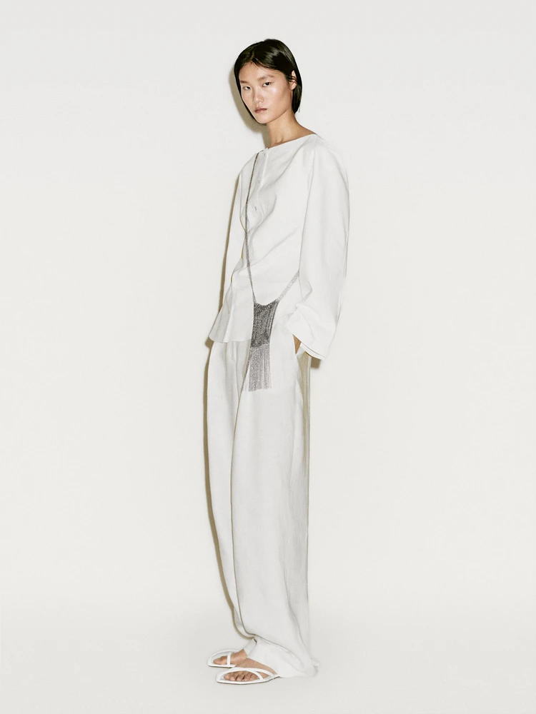 Chemise cintrée en cuir et daim - Limited Edition