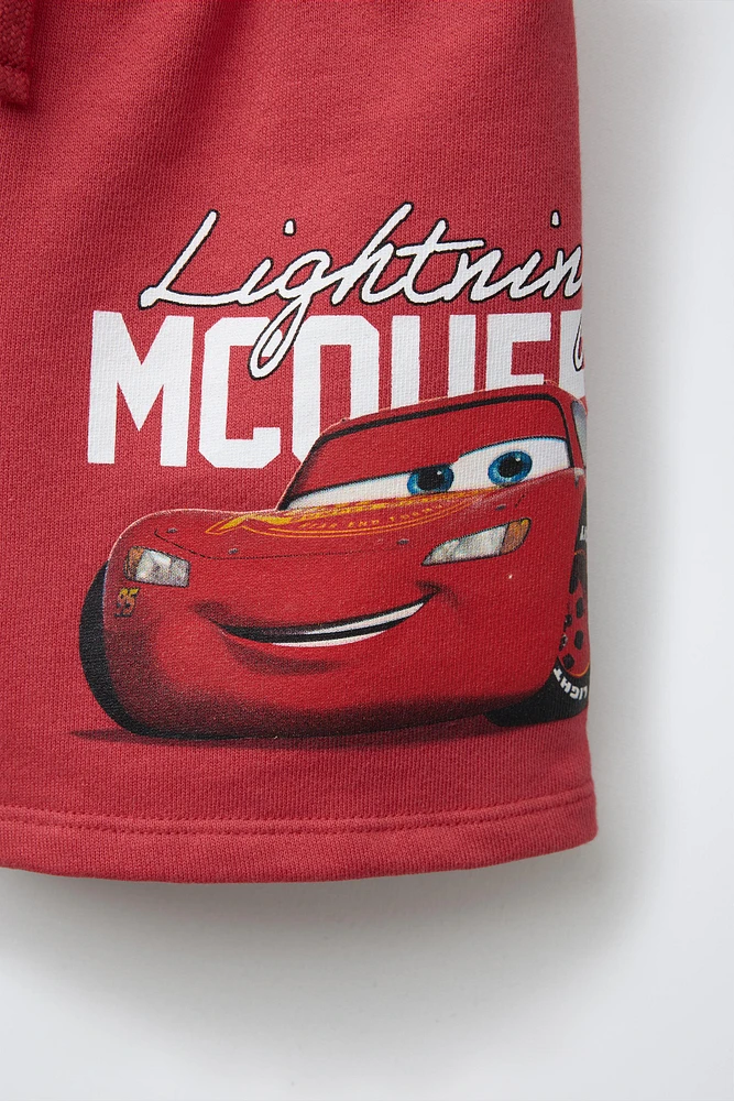 SHORT EN MOLLETON IMPRIMÉ CARS FLASH MCQUEEN © DISNEY