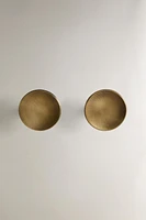 LOT BOUTONS DE PORTE LAITON RONDS (LOT DE 2