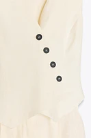 COMBINAISON LONGUE STYLE GILET AVEC LIN