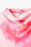 ROBE MIDI SATINÉE TIE & DYE