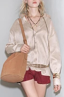 ZW COLLECTION OVERSIZED LINEN BLEND SHIRT