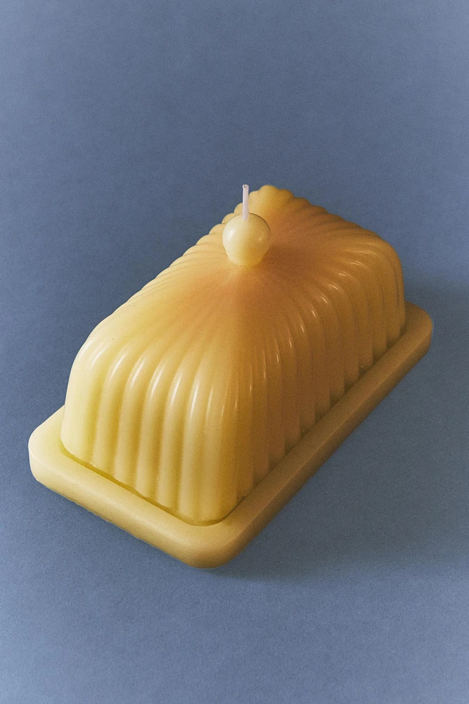 DECORATIVE BUTTER DISH CANDLE