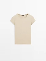 Short sleeve cotton blend T-shirt