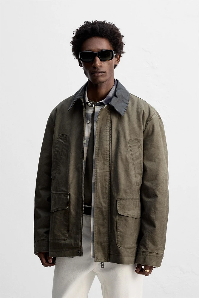 WASHED CONTRAST JACKET