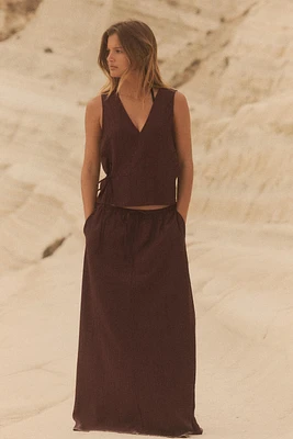 WRINKLE-EFFECT TOP VEST