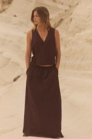 WRINKLE-EFFECT TOP VEST