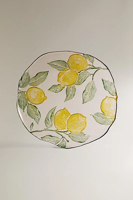 ASSIETTE DE PRÉSENTATION VERRE RECYCLABLE CITRONS