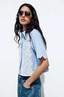 EMBROIDERED SHORT SHIRT