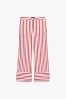 STRIPED WIDE RUSTIC PANTS