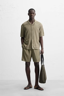 CHEMISE EN JACQUARD GÉOMÉTRIQUE