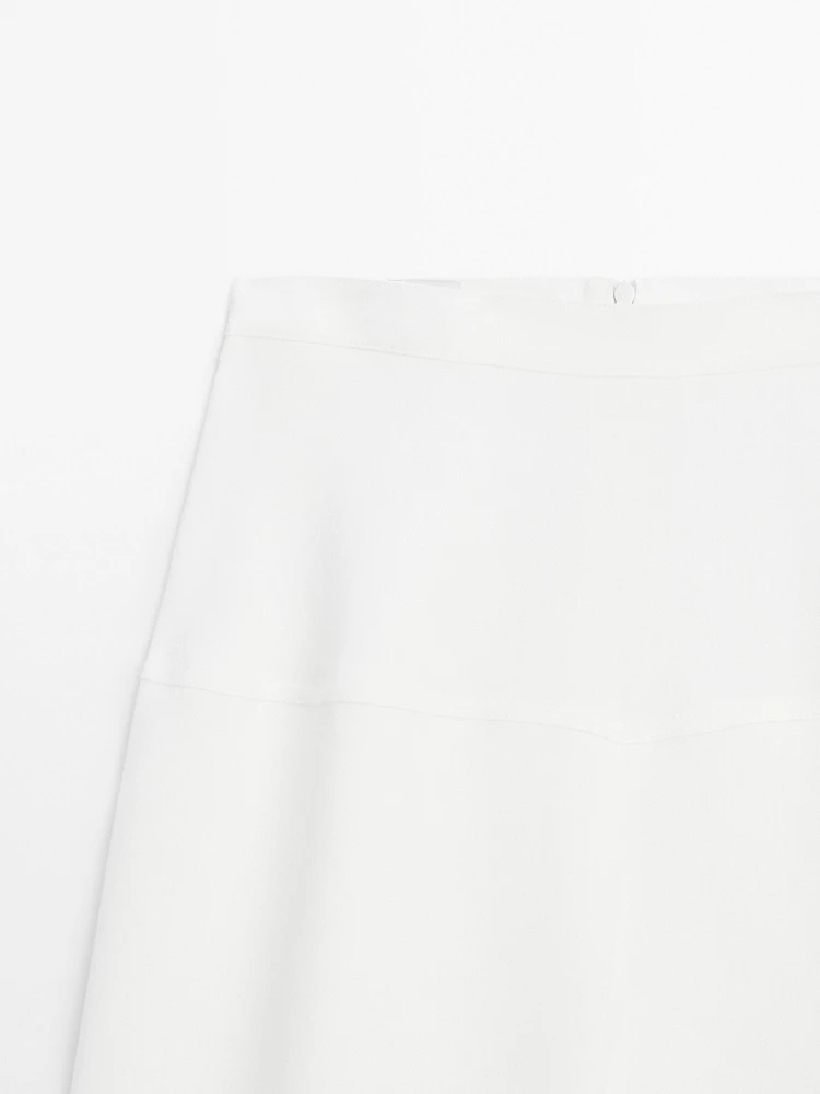 Flowing linen blend trousers with corset belt - Limited Edition