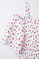 ROBE À TEXTURE ET FLEURS