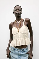 EMBROIDERED LACE TOP