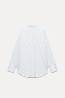 STUDDED OVERSIZED POPLIN SHIRT