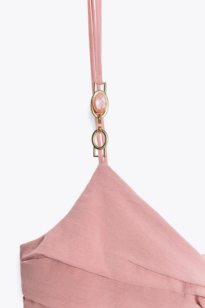 MIDI DRESS WITH APPLIQUÉS