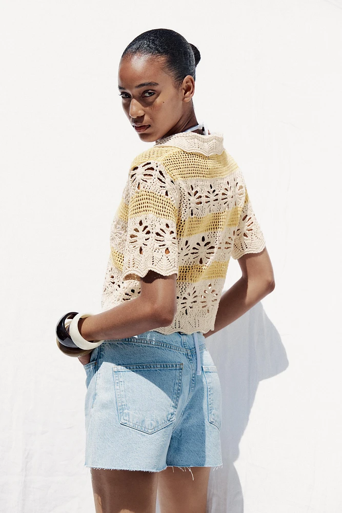 SHORT Z1975 EN JEAN TAILLE HAUTE