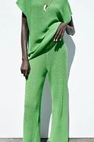 WIDE LEG KNIT PANTS