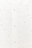 EMBROIDERED EYELET TOP