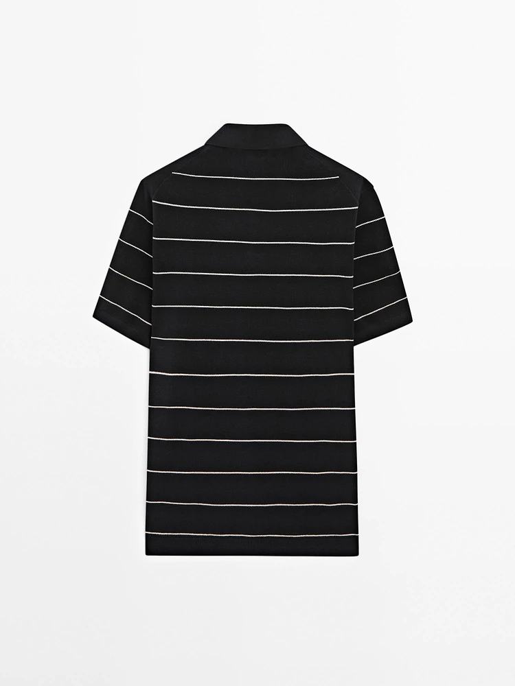Polo rayures manches courtes coton
