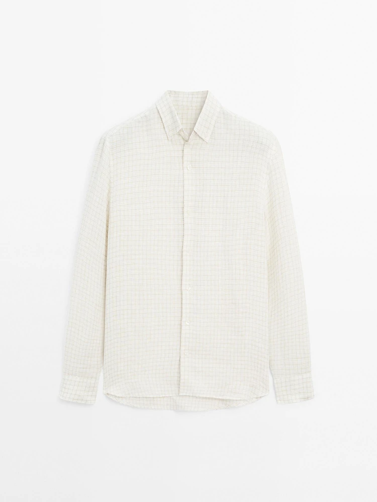 100% linen regular fit shirt