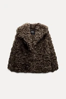 FAUX FUR SHORT COAT ZW COLLECTION