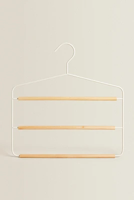 METAL AND WOOD PANTS HANGER