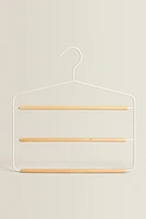 METAL AND WOOD PANTS HANGER