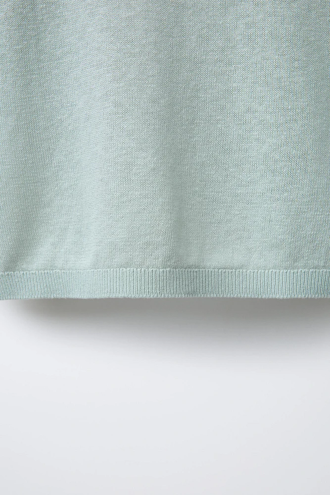 POLO EN MAILLE COTON LIN