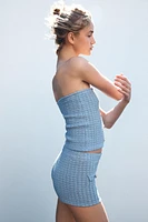 HIGH-WAISTED STRETCH SHORTS