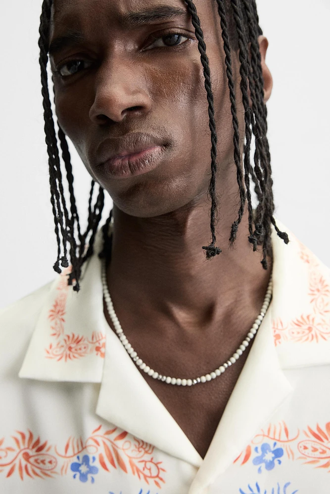 CHEMISE SATINÉE À IMPRIMÉS