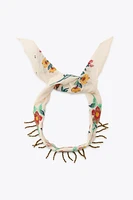 EMBROIDERED BEADED SCARF