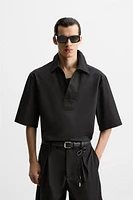 COTTON - LINEN POLO SHIRT