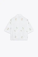 EMBROIDERED FLOWER SHIRT