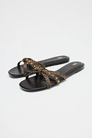 STUDDED FLAT SANDALS