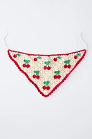 BANDANA EN MAILLE CROCHET CERISES