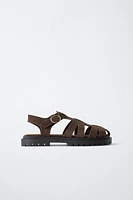 SUEDE FISHERMAN SANDALS