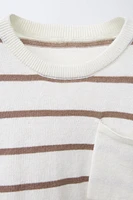 STRIPED KNIT T-SHIRT