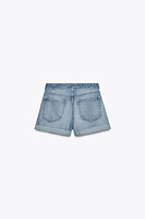 SHORT EN JEAN TRF CEINTURE