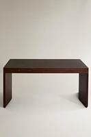 WOOD AND LEATHER DESK