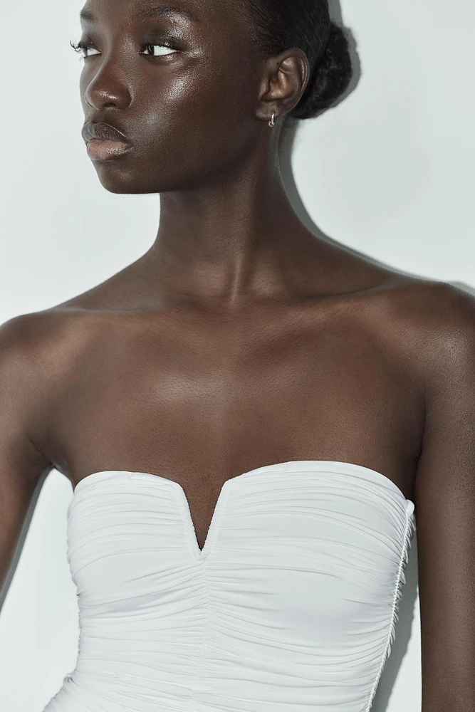 BODY BANDEAU EN POLYAMIDE À PLIS