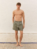 Short de bain uni regular fit