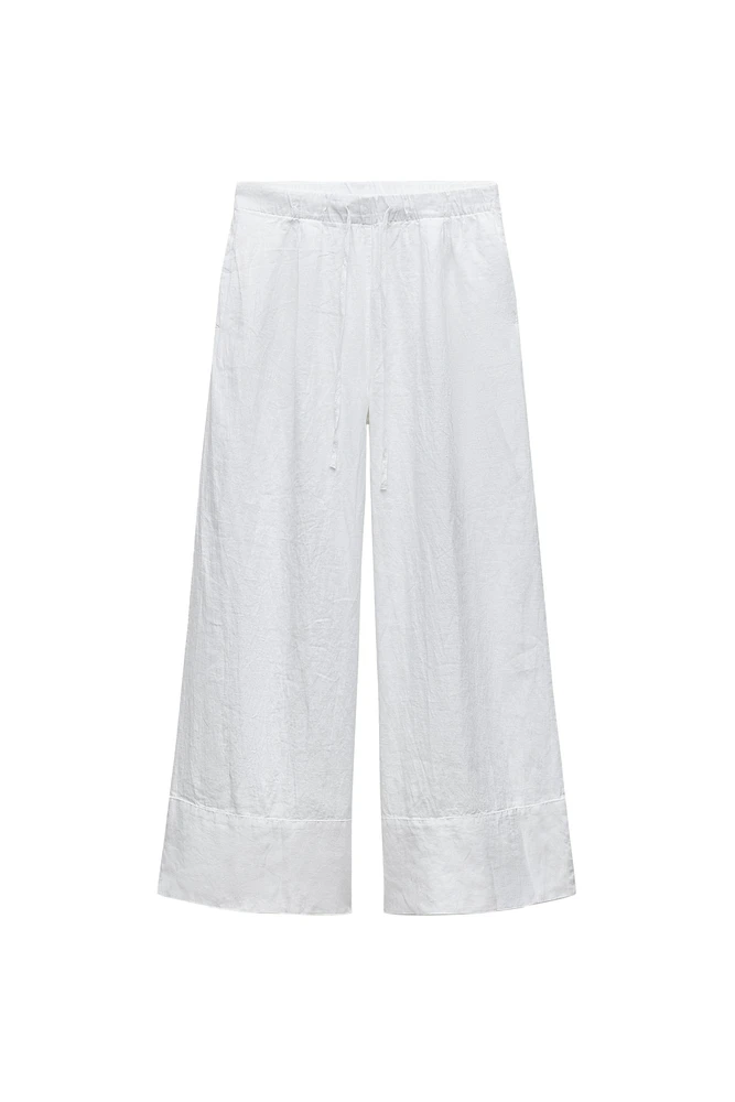 PANTALON LARGE 100 % LIN COLLECTION ZW