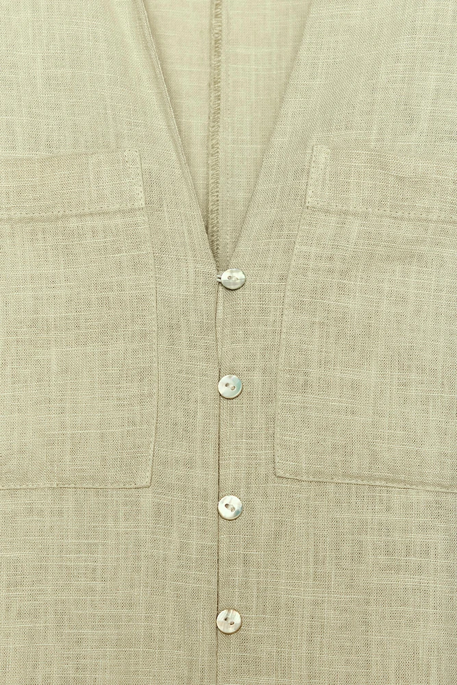 LINEN SHIRT DRESS