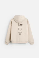 WASHED TEXT HOODIE SWEATSHIRT