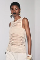 SLEEVELESS KNIT TOP