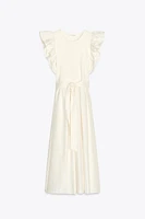 ROBE BIMATIÈRE À VOLANTS ET CEINTURE
